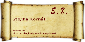 Stojka Kornél névjegykártya